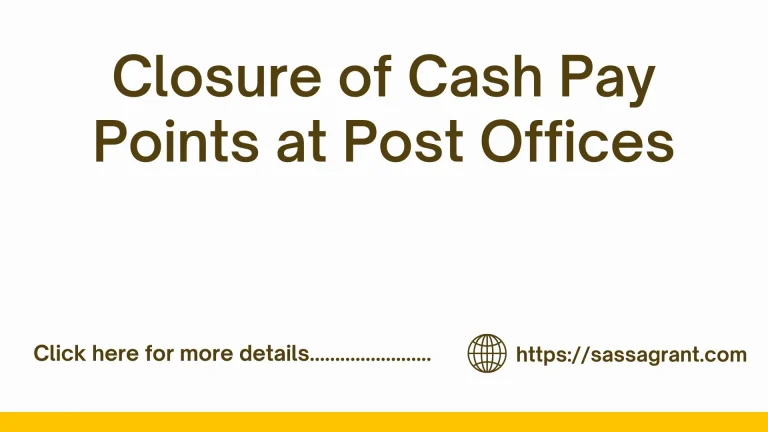 Closure of Cash Pay Points at Post Offices in South Africa