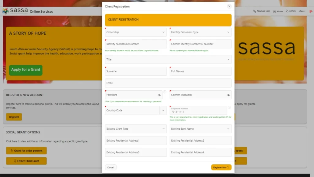 SASSA Online Application - How to Apply for all Grants 2024