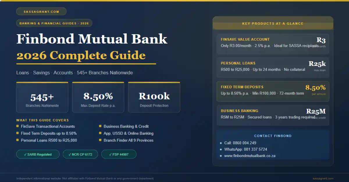 Finbond Mutual Bank 2026 loans savings and accounts overview
